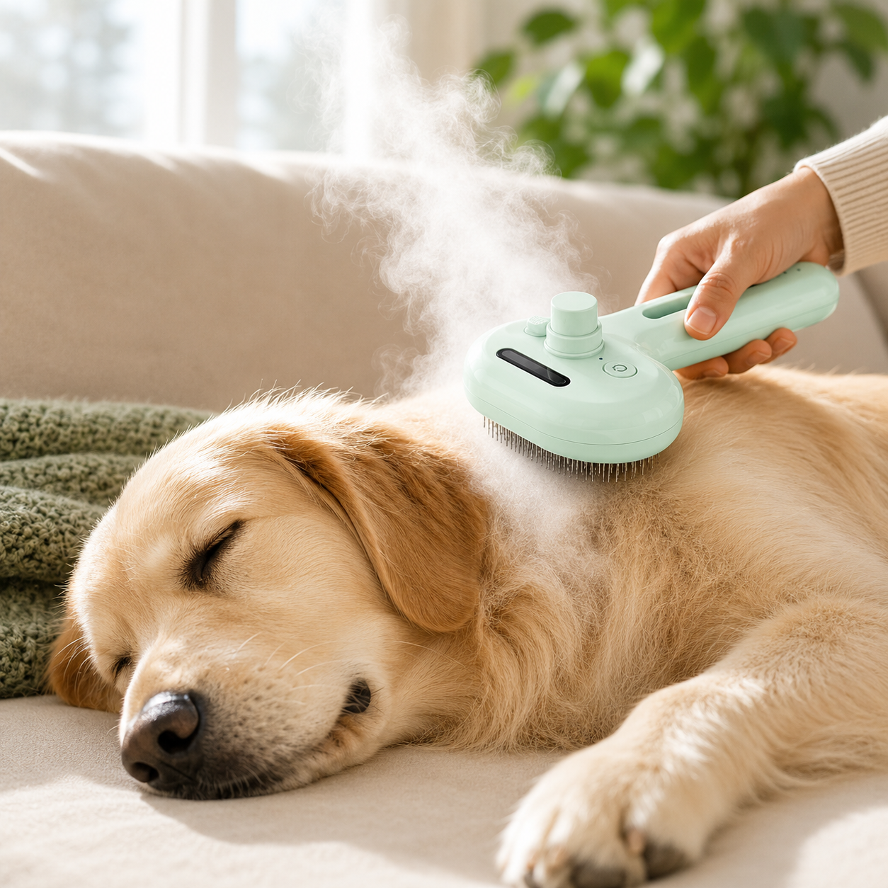 Pet Hair Steam Brush