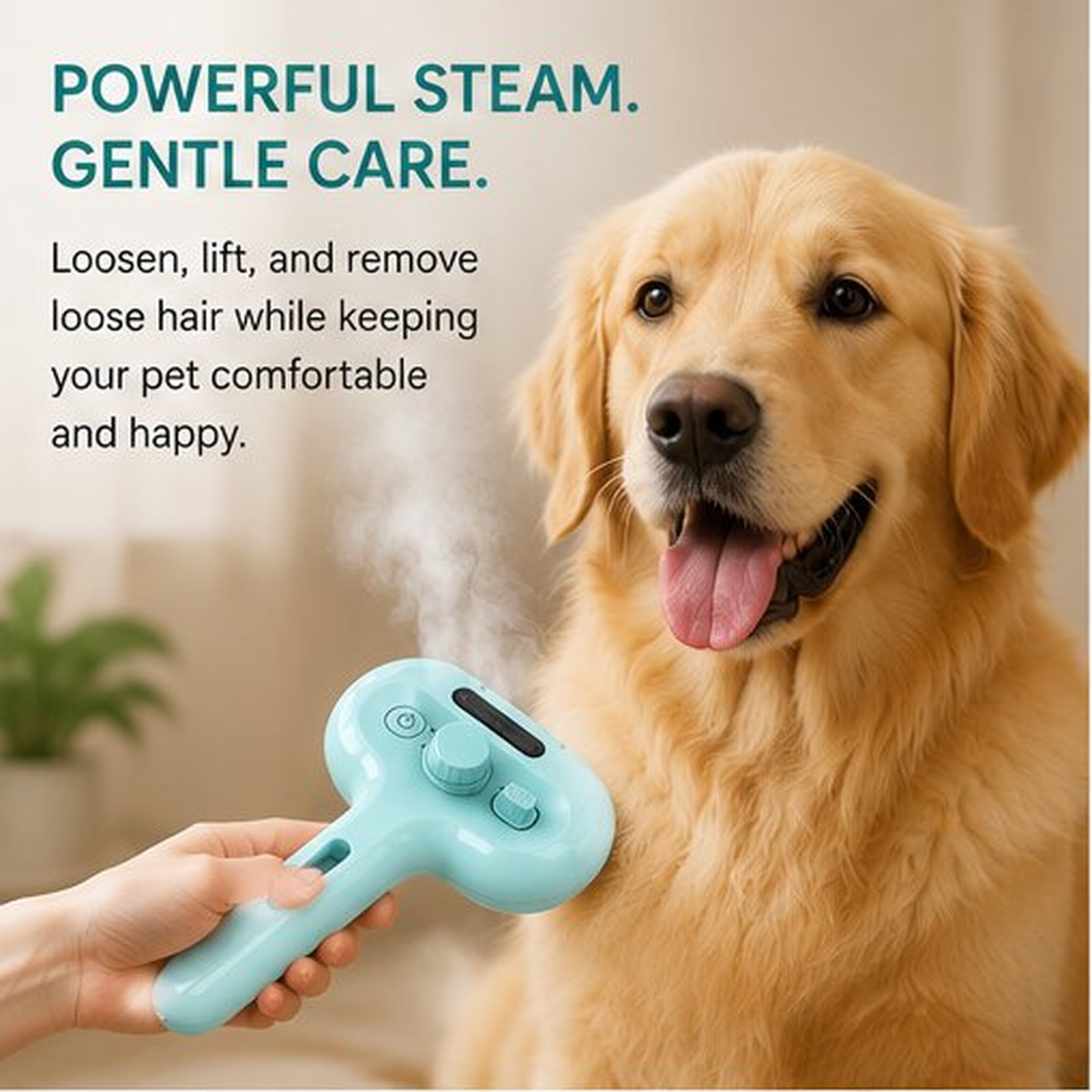 Pet Hair Steam Brush