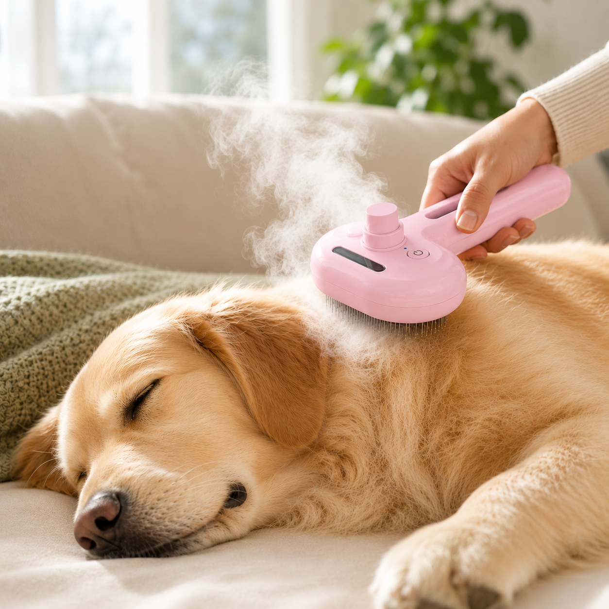 Pet Hair Steam Brush